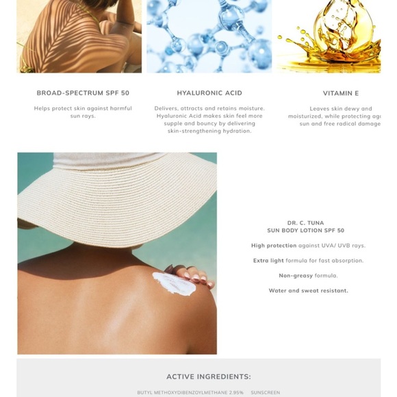 Farmasi Sun Body Lotion SPF 50 - White and Orange - Picture 3 of 4